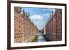 Warehouses in Speicherstadt in Hamburg, Germany-Jorg Hackemann-Framed Photographic Print