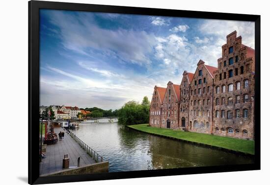 Warehouses Of Old Town Lubeck-George Oze-Framed Photographic Print