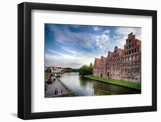 Warehouses Of Old Town Lubeck-George Oze-Framed Photographic Print