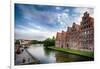 Warehouses Of Old Town Lubeck-George Oze-Framed Premium Photographic Print