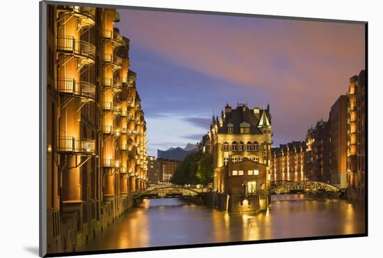 Warehouses of Speicherstadt (UNESCO World Heritage Site), Hamburg, Germany-Ian Trower-Mounted Photographic Print