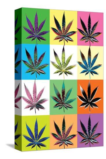 Warhol Weed--Stretched Canvas