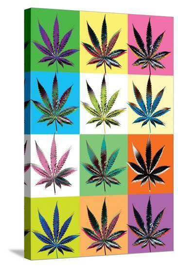 Warhol Weed--Stretched Canvas