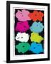 Warhole Flowers (mixed media)-Jenny Frean-Framed Giclee Print