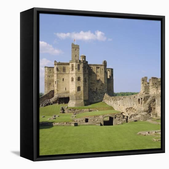 Warkworth Castle Dating from Medieval Times, Northumberland, England, UK-Michael Jenner-Framed Stretched Canvas