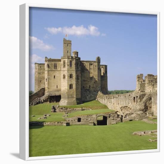 Warkworth Castle Dating from Medieval Times, Northumberland, England, UK-Michael Jenner-Framed Photographic Print