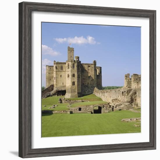 Warkworth Castle Dating from Medieval Times, Northumberland, England, UK-Michael Jenner-Framed Photographic Print