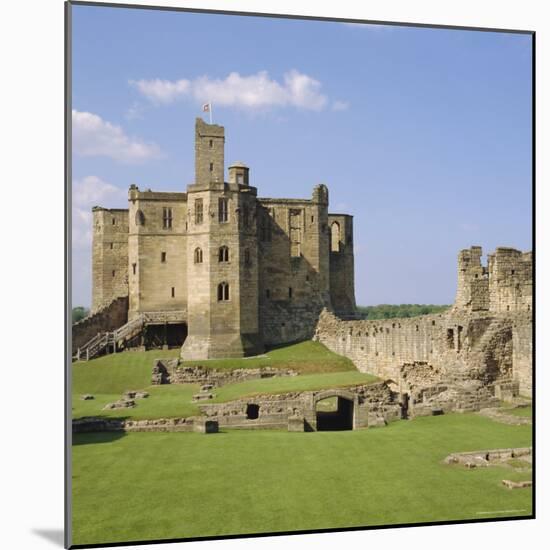Warkworth Castle Dating from Medieval Times, Northumberland, England, UK-Michael Jenner-Mounted Photographic Print