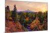 Warm Autumn Evening, Outside Hood River, Mount Hood, Oregon-Vincent James-Mounted Photographic Print