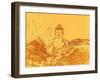 Warm Buddha-Magda van der Kleij-Framed Art Print