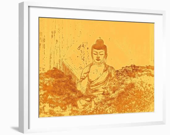 Warm Buddha-Magda van der Kleij-Framed Art Print