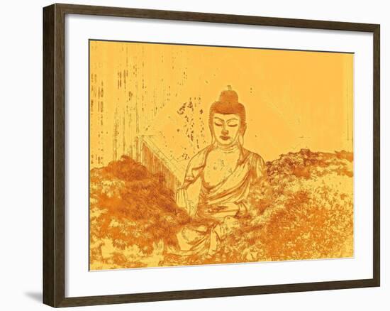 Warm Buddha-Magda van der Kleij-Framed Art Print