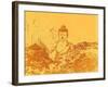 Warm Buddha-Magda van der Kleij-Framed Art Print