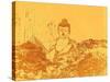 Warm Buddha-Magda van der Kleij-Stretched Canvas