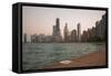 Warm Chicago-NjR Photos-Framed Stretched Canvas