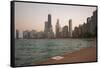 Warm Chicago-NjR Photos-Framed Stretched Canvas