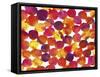 Warm Colors Abstract Flowing Paint Pattern 1-Amy Vangsgard-Framed Stretched Canvas