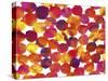 Warm Colors Abstract Flowing Paint Pattern 1-Amy Vangsgard-Stretched Canvas