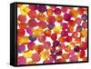 Warm Colors Abstract Flowing Paint Pattern 2-Amy Vangsgard-Framed Stretched Canvas