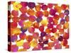 Warm Colors Abstract Flowing Paint Pattern 2-Amy Vangsgard-Stretched Canvas