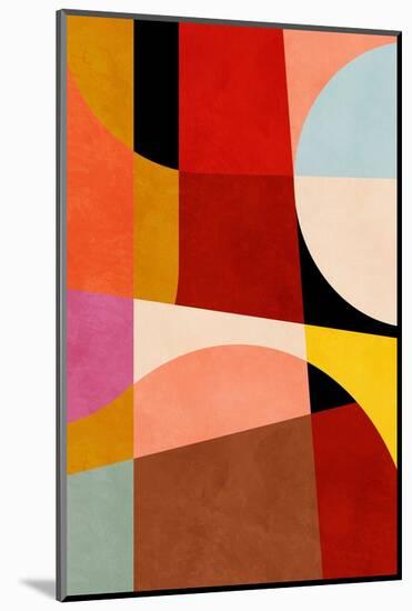Warm Colors Bauhaus Geometry2-Ana Rut Bre-Mounted Photographic Print