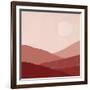 Warm Desert Landscape I-Farida Zaman-Framed Art Print