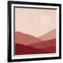 Warm Desert Landscape I-Farida Zaman-Framed Art Print