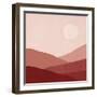 Warm Desert Landscape I-Farida Zaman-Framed Art Print