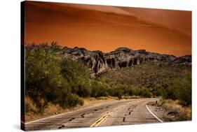 Warm Desert Sunset Scottsdale, Arizona-null-Stretched Canvas