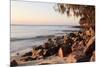 Warm Glow of Sunset on a Boulder-Strewn Beach on Noosa Heads, the Sunshine Coast, Queensland-William Gray-Mounted Photographic Print