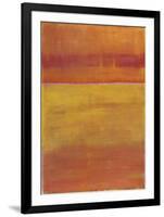 Warm Horizontal Abstract-Marie C^ Wattin-Framed Art Print