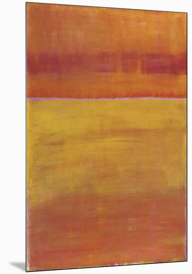 Warm Horizontal Abstract-Marie C^ Wattin-Mounted Art Print