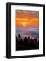 Warm July Sunset and Fog, San Francisco Bay Area, Northern California Sunset-Vincent James-Framed Photographic Print