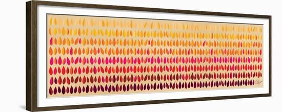 Warm Leaves - Pink and Red-Dominique Vari-Framed Premium Giclee Print