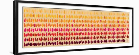 Warm Leaves - Pink and Red-Dominique Vari-Framed Premium Giclee Print