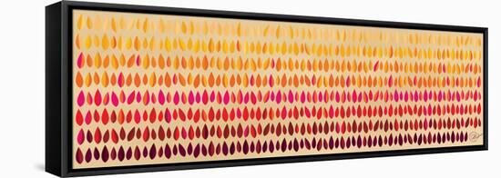 Warm Leaves - Pink and Red-Dominique Vari-Framed Stretched Canvas