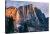 Warm Light and Chilly Yosemite Falls, Yosemite Valley-null-Stretched Canvas