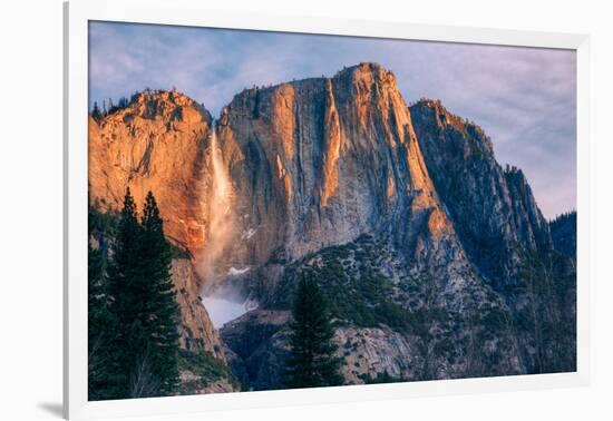 Warm Light and Chilly Yosemite Falls, Yosemite Valley-null-Framed Photographic Print