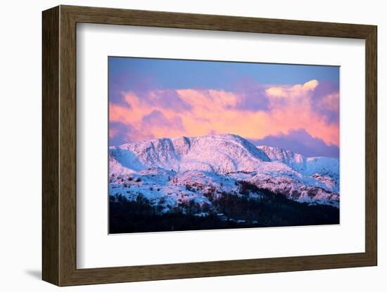 Warm light on Wetherlam at dawn in the Lake District, UK-Ashley Cooper-Framed Photographic Print