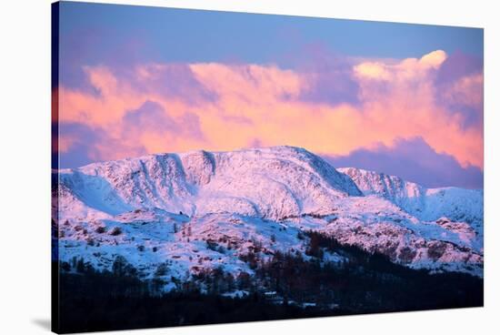 Warm light on Wetherlam at dawn in the Lake District, UK-Ashley Cooper-Stretched Canvas