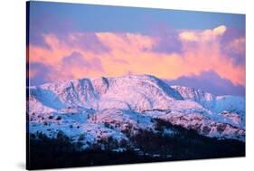 Warm light on Wetherlam at dawn in the Lake District, UK-Ashley Cooper-Stretched Canvas