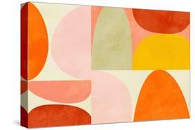 Warm Pastel Geometry-Ana Rut Bre-Stretched Canvas