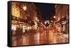 Warm Summer's Night on the Cobbled Rua Augusta-Stuart Forster-Framed Stretched Canvas