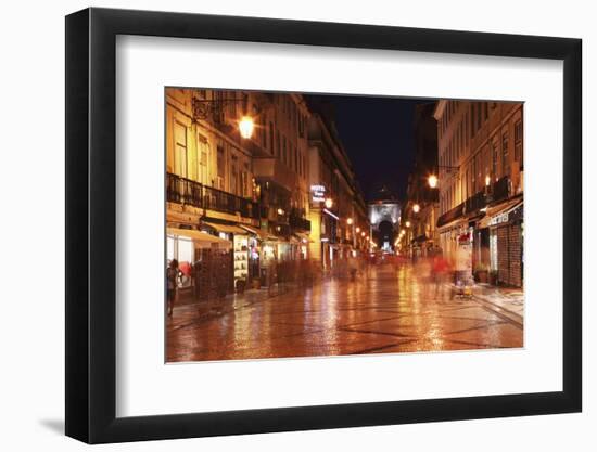 Warm Summer's Night on the Cobbled Rua Augusta-Stuart Forster-Framed Photographic Print