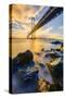 Warm Sunset Bay View San Francisco, Under Bay Bridge-Vincent James-Stretched Canvas