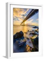 Warm Sunset Bay View San Francisco, Under Bay Bridge-Vincent James-Framed Photographic Print