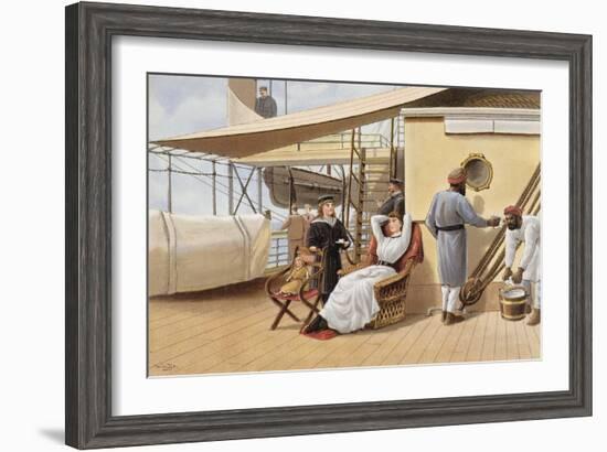 Warm Weather, an Afternoon Bask in the Sun, from 'P and O Pencillings', C.1890-W. Lloyd-Framed Giclee Print