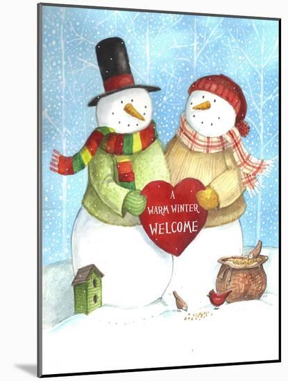 Warm Welcome Snowman-Melinda Hipsher-Mounted Giclee Print