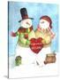 Warm Welcome Snowman-Melinda Hipsher-Stretched Canvas