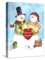 Warm Welcome Snowman-Melinda Hipsher-Stretched Canvas